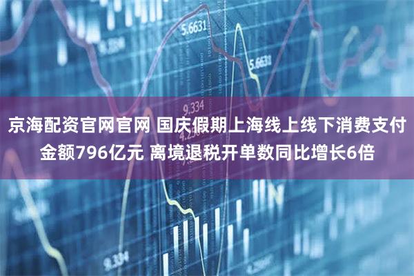 京海配资官网官网 国庆假期上海线上线下消费支付金额796亿元 离境退税开单数同比增长6倍